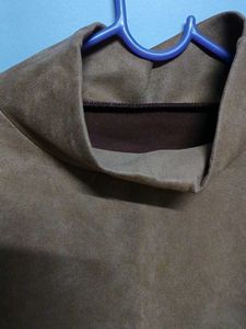 Tan Cold Shoulder Top