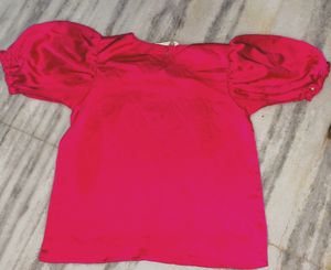 Shopper’s Shop Pink Puff Sleeves Top