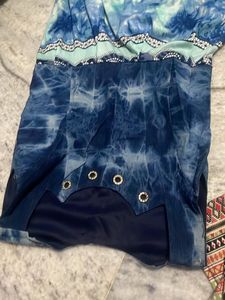 Tie Dye Strapless Dress