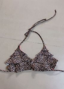 Leopard Print Bikini Top