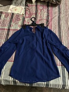 Blue Long Sleeve Top