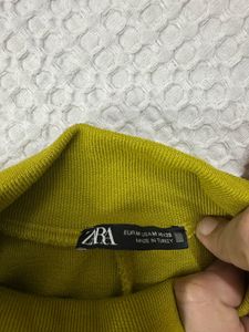 Green Turtleneck Midi Dress