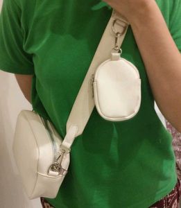 Stylish White Crossbody Sling Bag with Mini Utilit