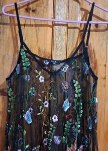 Floral Embroidered Maxi Dress