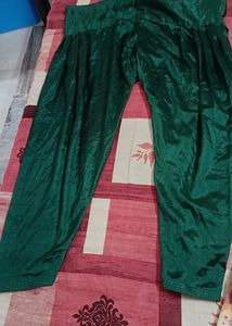 Party Wear embroidery Work Dark Green Kurta Pyjama Suit With Dupatta