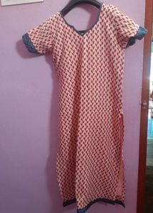 Printed Kurti Top with Dupatta