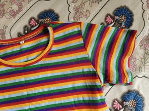Rainbow Striped Tee