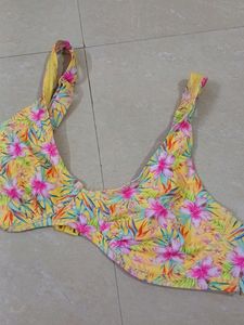 Bright Yellow Bikini Top Kum Bra