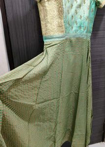 Elegant Sea Green Ethnic Gown