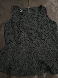 Lace Peplum Tank Top
