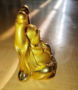 Golden Buddha Statue - Good Luck Charm