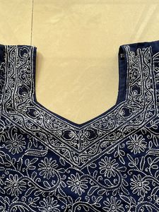 Navy Blue Chikankari Suit Set