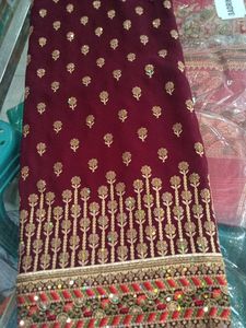 Maroon Dress Material