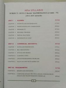 2nd Puc Basic Mathematics Textbook