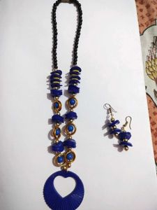 Blue Necklace &amp; Earring Set