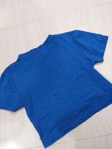 Navy Blue Crop Top