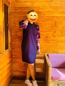 Stylish Purple Mini Dress