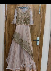 Elegant Pink Embellished Gown