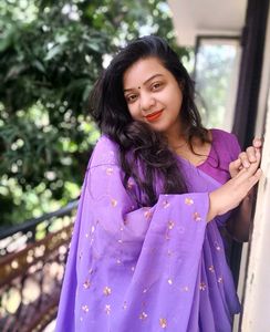Purple Floral Saree