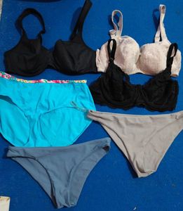 34/36 Bra With Medium/L  Pantie Set