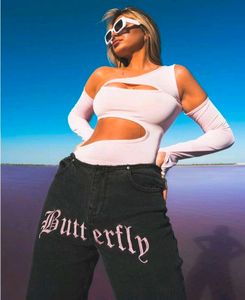 Butterfly Black Straight Jeans 🦋