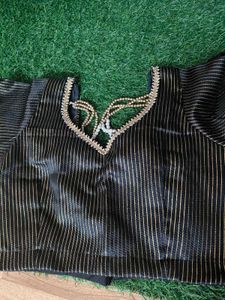 Elegant Black &amp; Gold Blouse