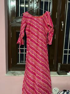 Pink Striped Kurta