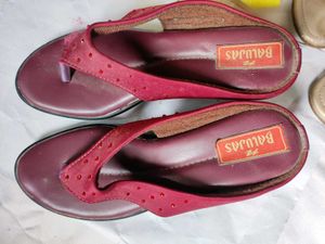 Rose Gold And Maroon Flats