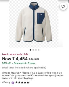 Fila fleece winter jacket