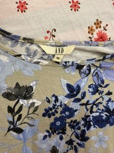 AND Blue Floral Top