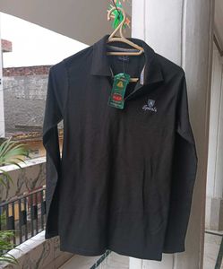 Black Long Sleeve Mock Neck Top