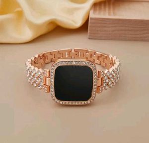 Rose Gold Crystal Smart Watch