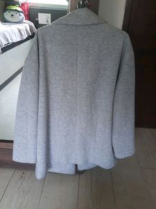 Grey blazer overcoat