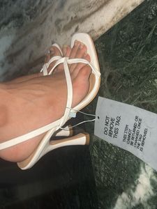 WHITE STRAPPY HEELS