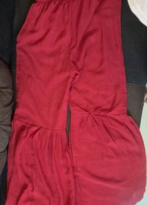 Elegant Red Embellished sharara