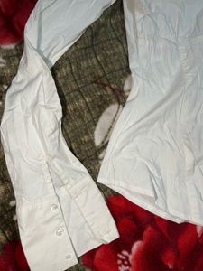 Both White Button-Down Shirt (shirt Bust 30 2nd32