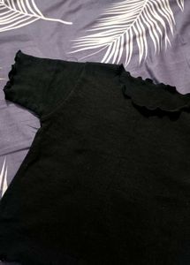 Cute Black and Maroon Tank Top