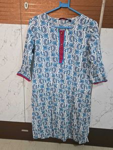 Printed Blue Kurta