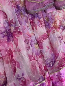 Pink Floral Lehenga Choli