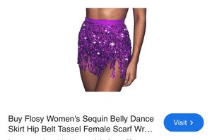 Purple Sequin Skirt