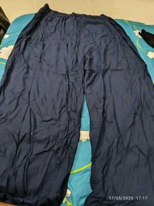 Ultra Soft New Rayon Palazzo (3xl)navy blue