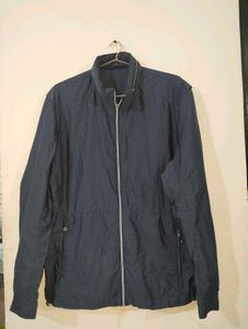 Navy Blue Windbreaker Jacket