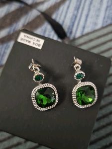 Emerald Green Drop Earrings