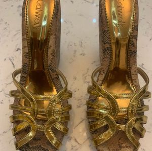 Catwalk Gold &amp; Snake Wedges