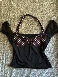 ˚˖𓍢ִ໋❀ Polka Dot Bustier Crop Top