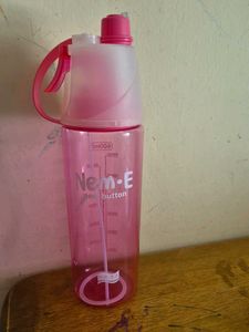 Pink Plastic Water Bottle