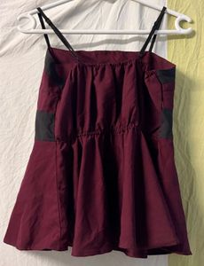 Chic Two-Tone Skater top