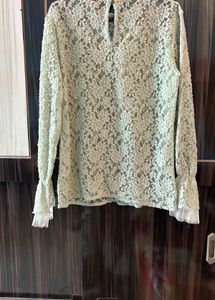 Mint Green Lace Top