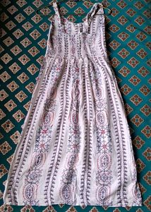 White Printed Dress