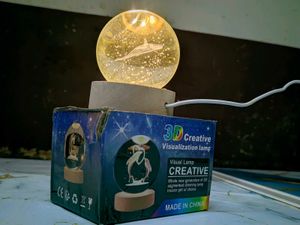 3D Crystal Dolphin Sphere Lamp